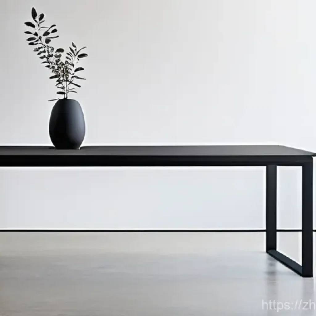 가구디자인 실무에서의 문제 해결 사례 - **Innovative Materials in a Modern Dining Setting**
    A hyper-realistic, high-definition image of ...