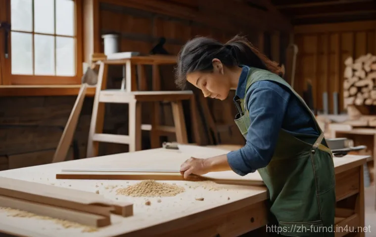 가구디자인에 적합한 작업복 - Image Prompt 1: The Artisan's Second Skin - Comfort and Function in the Workshop**