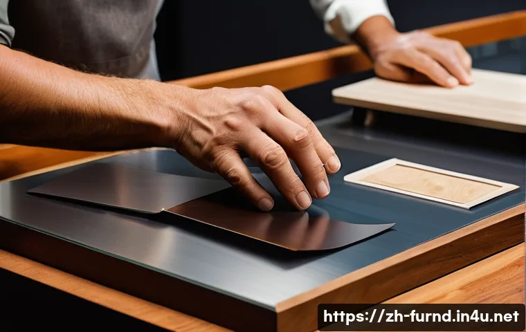가구디자인 워크숍 참여 후기 - A detailed workshop scene focused on furniture material exploration, featuring diverse samples like ...